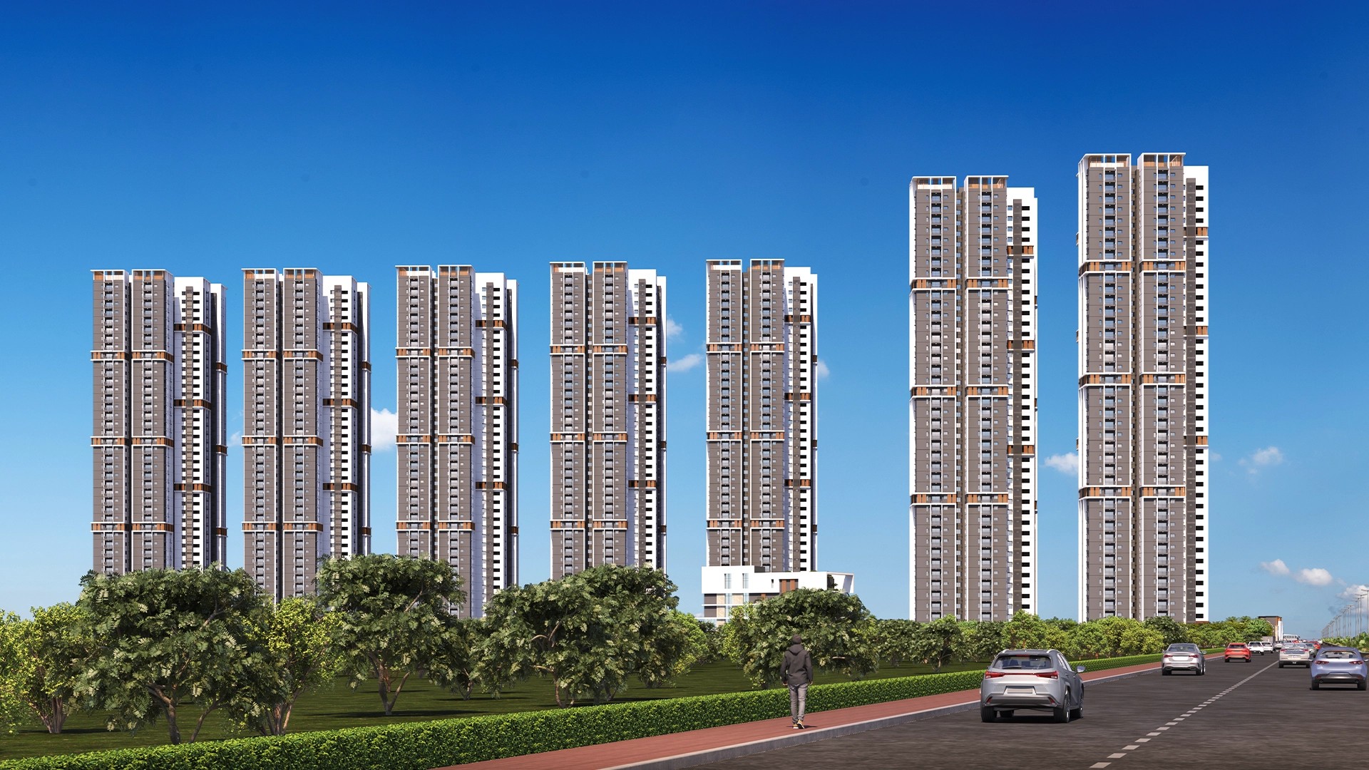 Aparna Newlands tower landscape