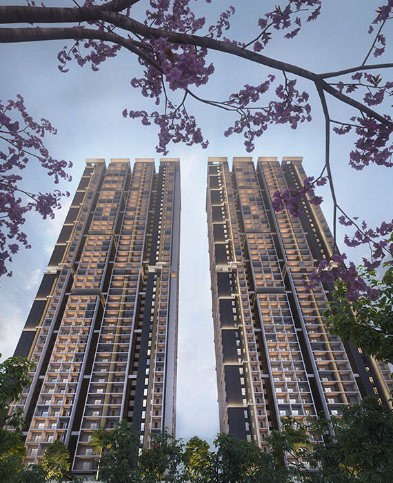 Candeur Twins tower elevation