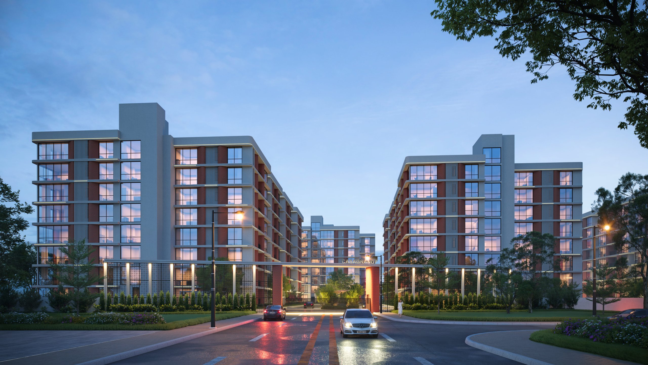 Casagrand Mandarin six-block community entrance render