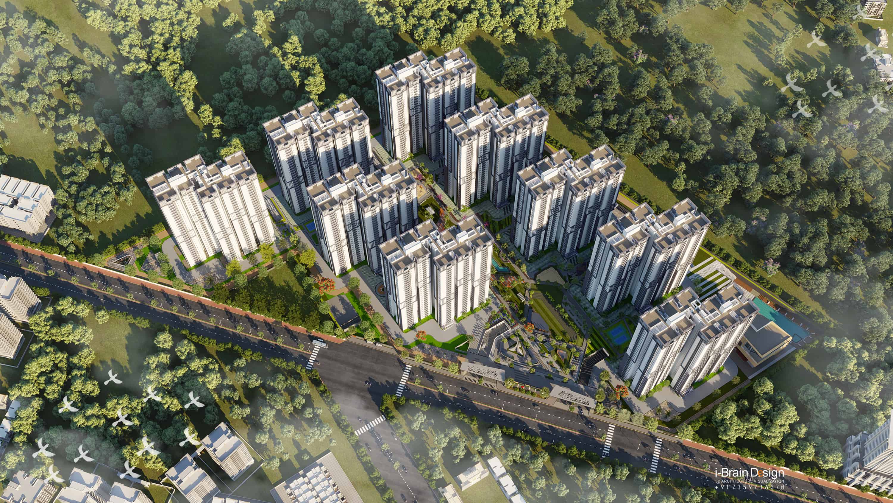 My Home Tridasa aerial community view