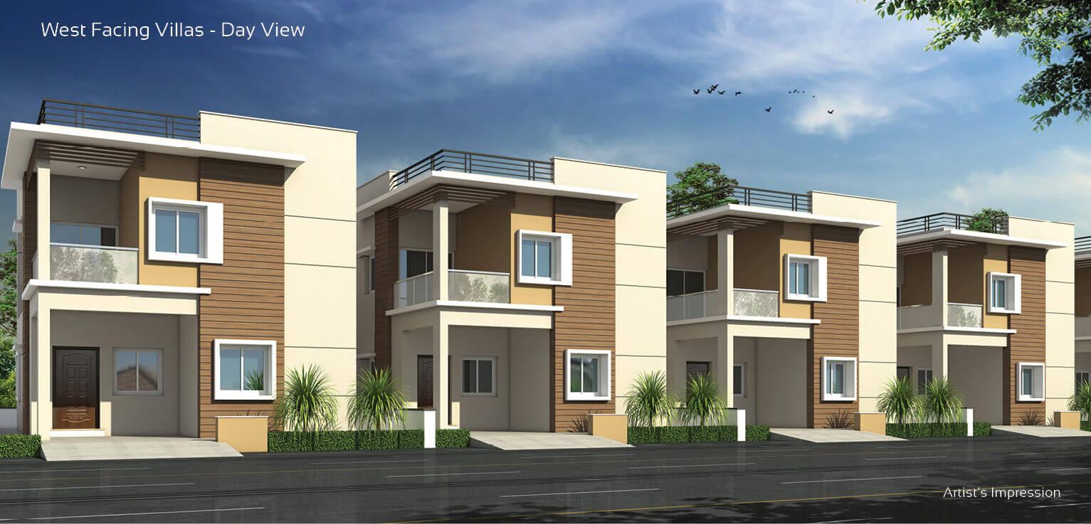 Praneeth Pranav Leaf aerial villa community view