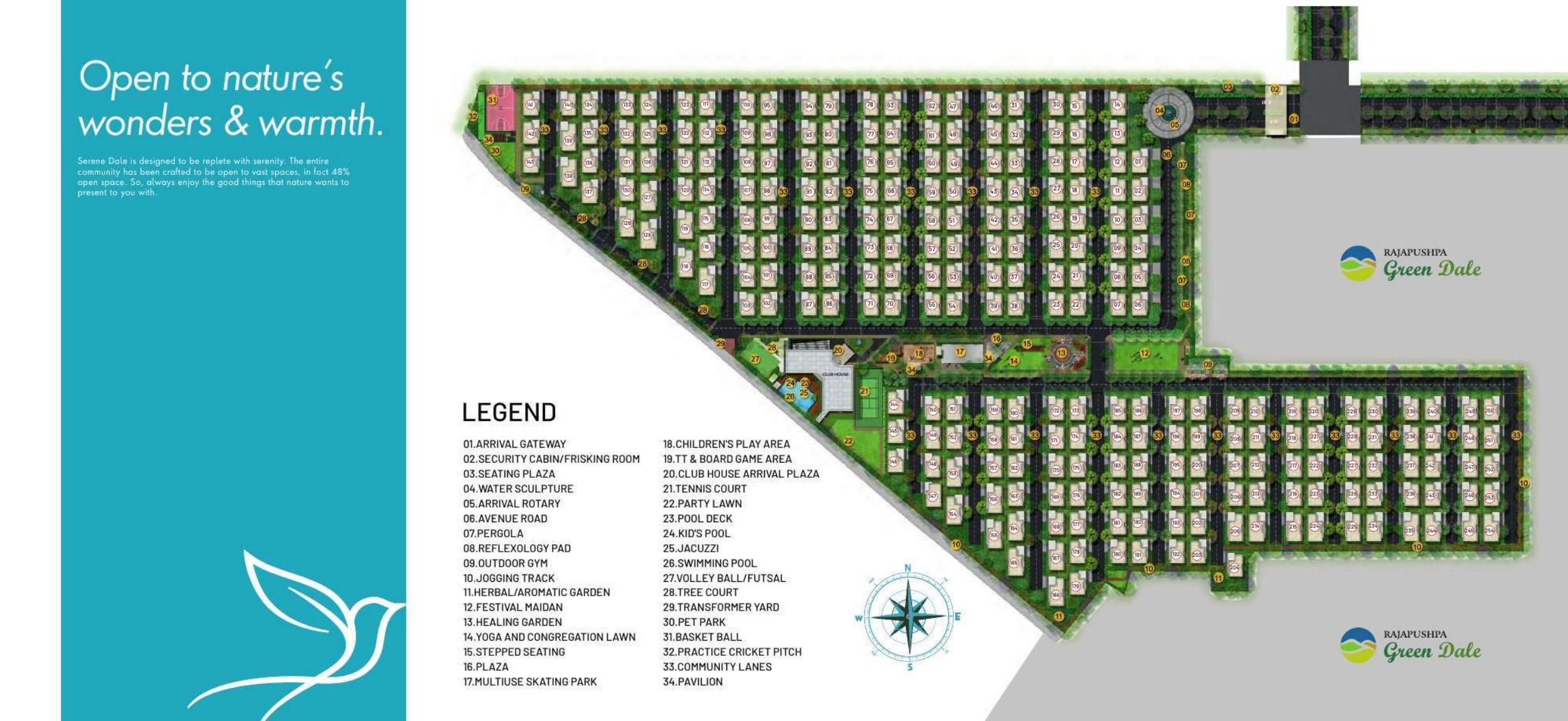 Rajapushpa Serene Dale master plan
