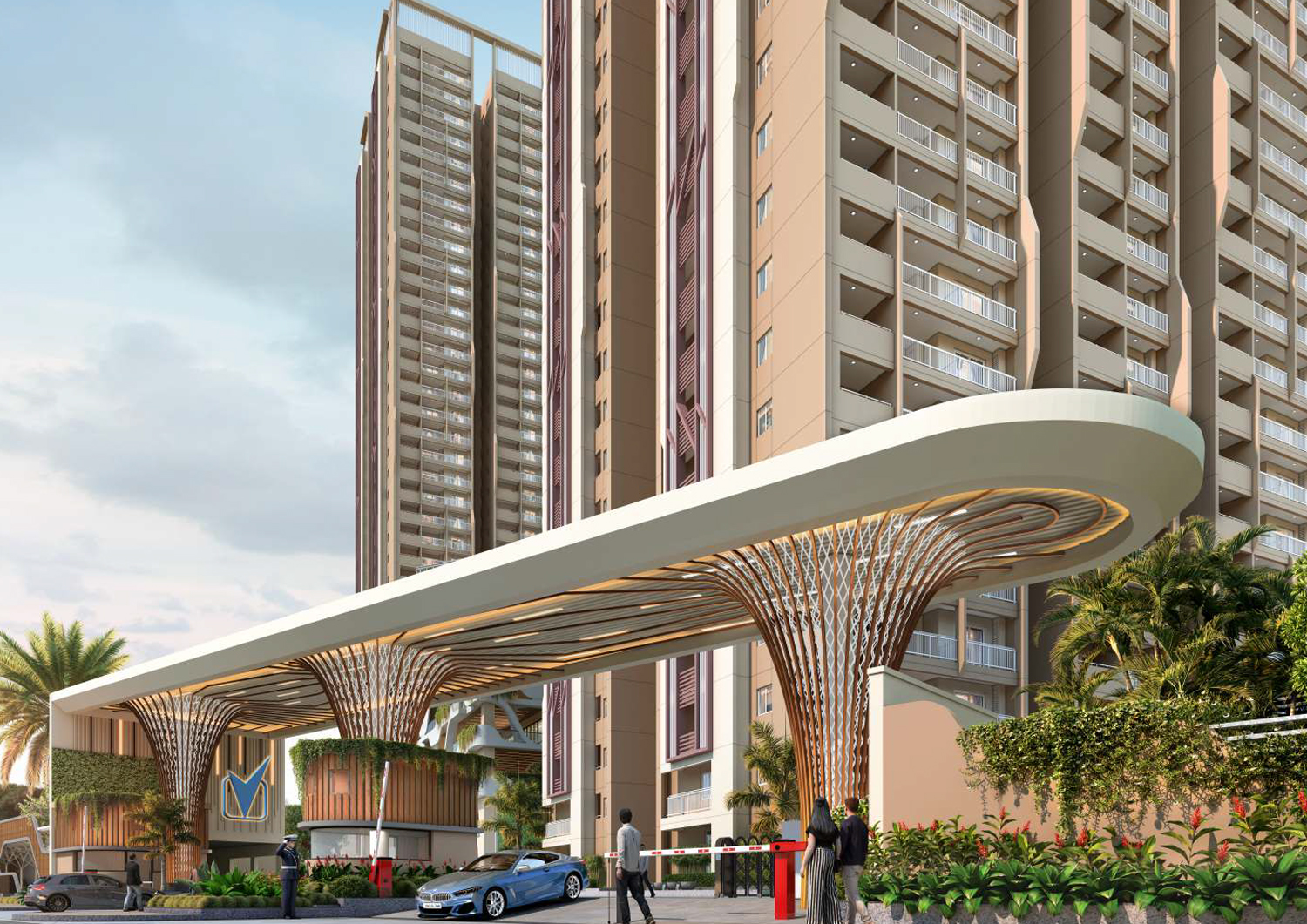 Vajra West City tower and podium render